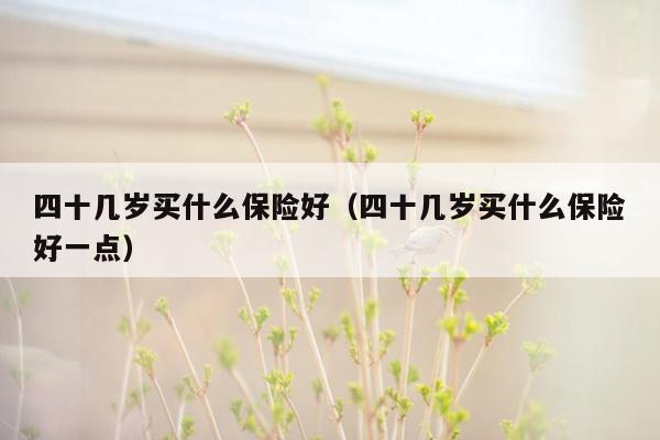 四十几岁买什么保险好（四十几岁买什么保险好一点）