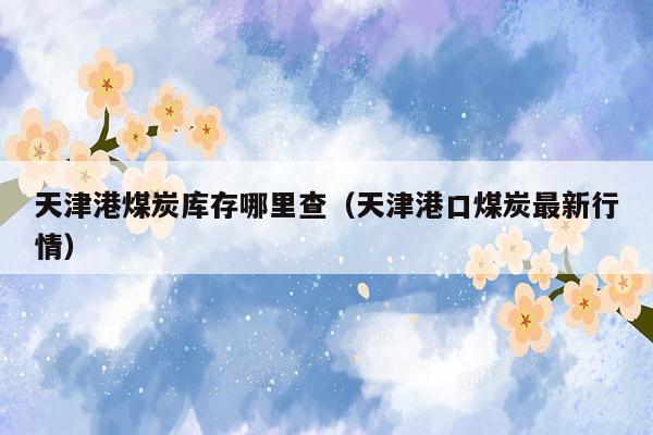 天津港煤炭库存哪里查（天津港口煤炭最新行情）
