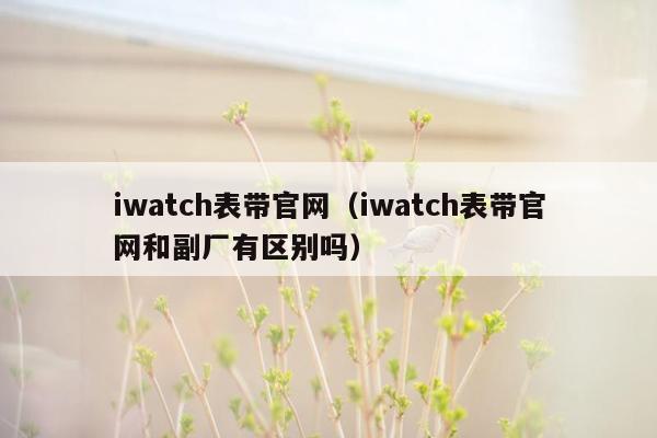 iwatch表带官网（iwatch表带官网和副厂有区别吗）