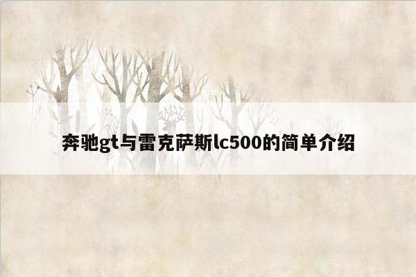 奔驰gt与雷克萨斯lc500的简单介绍