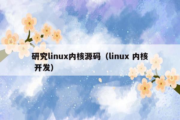 研究linux内核源码（linux 内核 开发）
