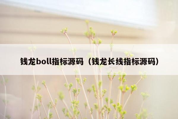 钱龙boll指标源码（钱龙长线指标源码）