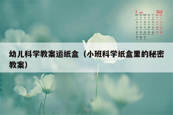 幼儿科学教案运纸盒（小班科学纸盒里的秘密教案）