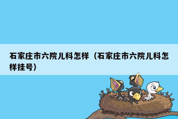 石家庄市六院儿科怎样（石家庄市六院儿科怎样挂号）