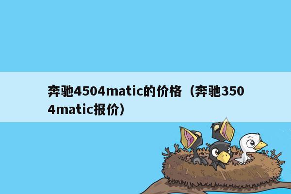 奔驰4504matic的价格（奔驰3504matic报价）