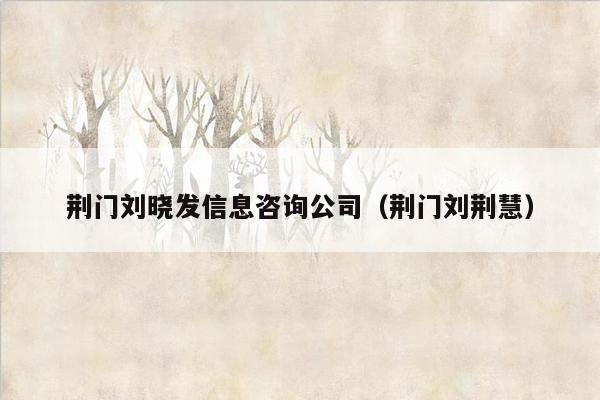 荆门刘晓发信息咨询公司（荆门刘荆慧）