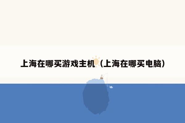 上海在哪买游戏主机（上海在哪买电脑）