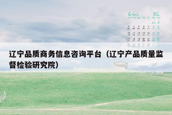 辽宁品质商务信息咨询平台（辽宁产品质量监督检验研究院）