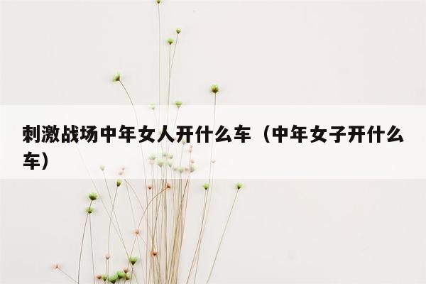 刺激战场中年女人开什么车（中年女子开什么车）