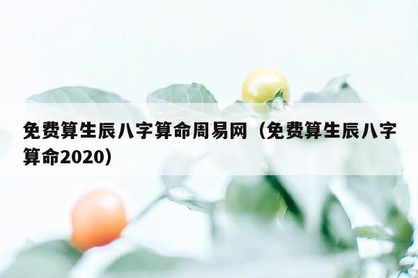 免费算生辰八字算命周易网（免费算生辰八字算命2020）