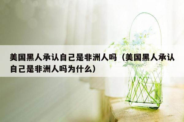 美国黑人承认自己是非洲人吗（美国黑人承认自己是非洲人吗为什么）