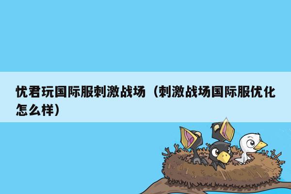 忧君玩国际服刺激战场（刺激战场国际服优化怎么样）