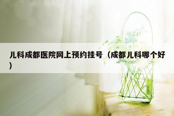 儿科成都医院网上预约挂号（成都儿科哪个好）