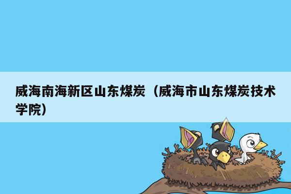 威海南海新区山东煤炭（威海市山东煤炭技术学院）